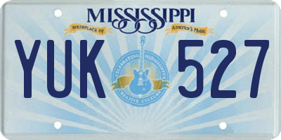 MS license plate YUK527