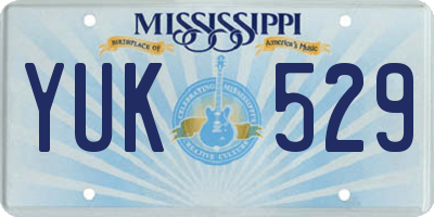 MS license plate YUK529