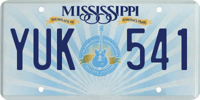 MS license plate YUK541
