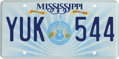 MS license plate YUK544