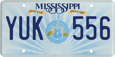 MS license plate YUK556