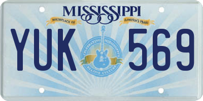 MS license plate YUK569