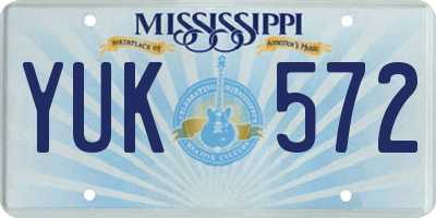MS license plate YUK572