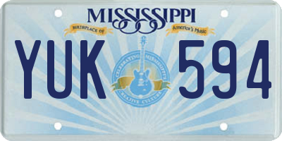 MS license plate YUK594