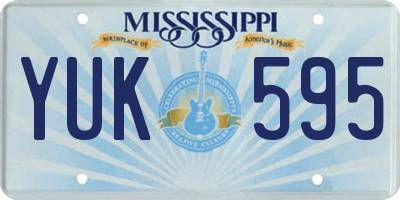 MS license plate YUK595