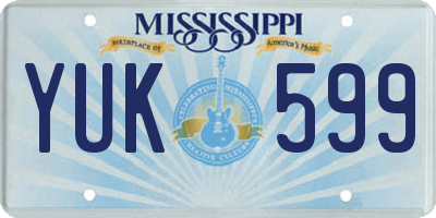 MS license plate YUK599