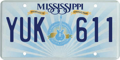 MS license plate YUK611