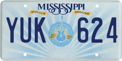 MS license plate YUK624