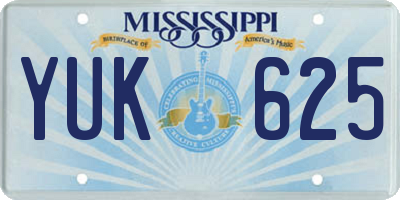 MS license plate YUK625