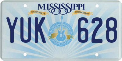 MS license plate YUK628