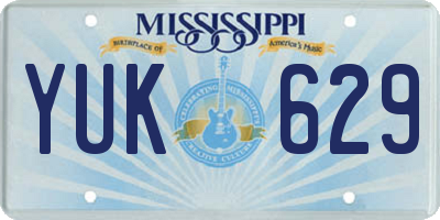 MS license plate YUK629