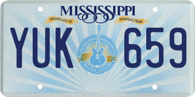 MS license plate YUK659