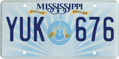 MS license plate YUK676