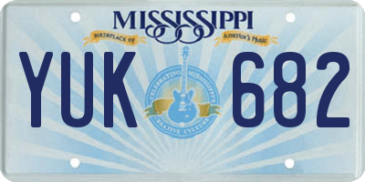 MS license plate YUK682