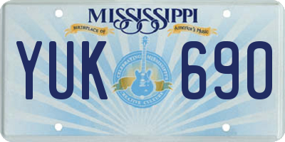 MS license plate YUK690