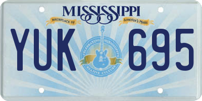 MS license plate YUK695