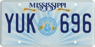 MS license plate YUK696