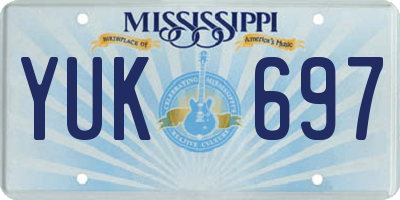 MS license plate YUK697