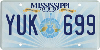MS license plate YUK699
