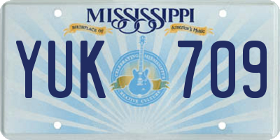 MS license plate YUK709