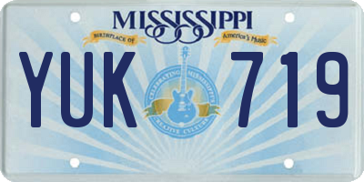 MS license plate YUK719