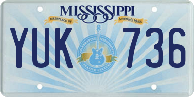 MS license plate YUK736