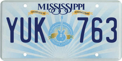 MS license plate YUK763