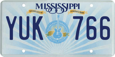 MS license plate YUK766