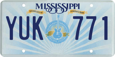 MS license plate YUK771