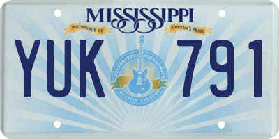 MS license plate YUK791
