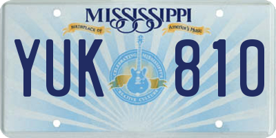 MS license plate YUK810