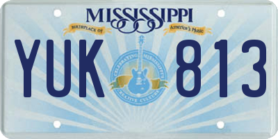 MS license plate YUK813