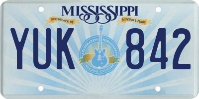 MS license plate YUK842