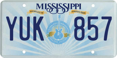 MS license plate YUK857