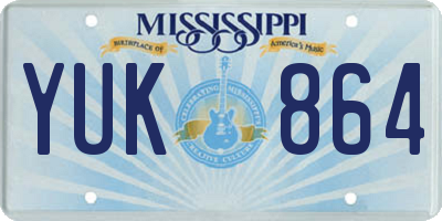 MS license plate YUK864