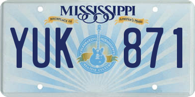 MS license plate YUK871