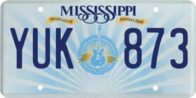 MS license plate YUK873