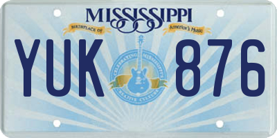 MS license plate YUK876