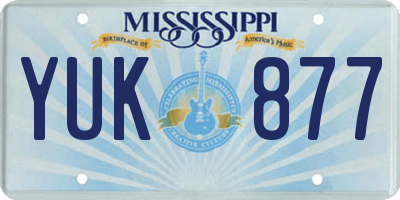 MS license plate YUK877