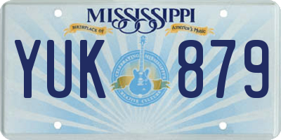 MS license plate YUK879