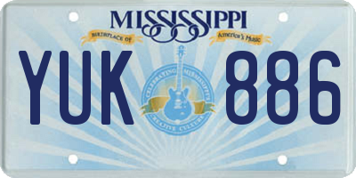 MS license plate YUK886