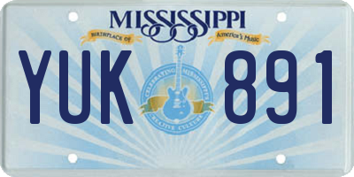 MS license plate YUK891