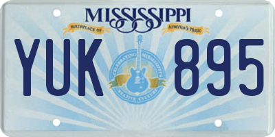 MS license plate YUK895