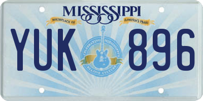 MS license plate YUK896