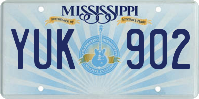 MS license plate YUK902