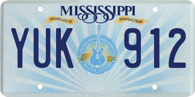 MS license plate YUK912