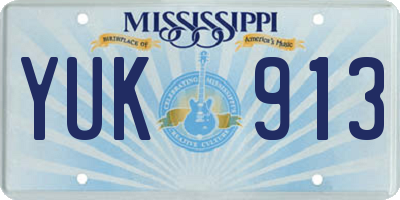 MS license plate YUK913