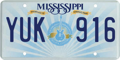 MS license plate YUK916