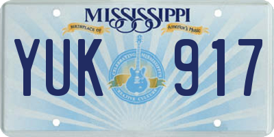 MS license plate YUK917