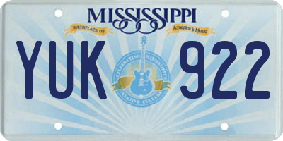 MS license plate YUK922